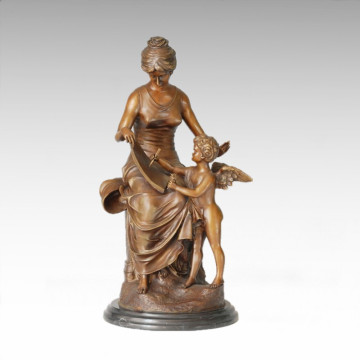 Classical Statue Love Education Bronze Sculpture TPE-227